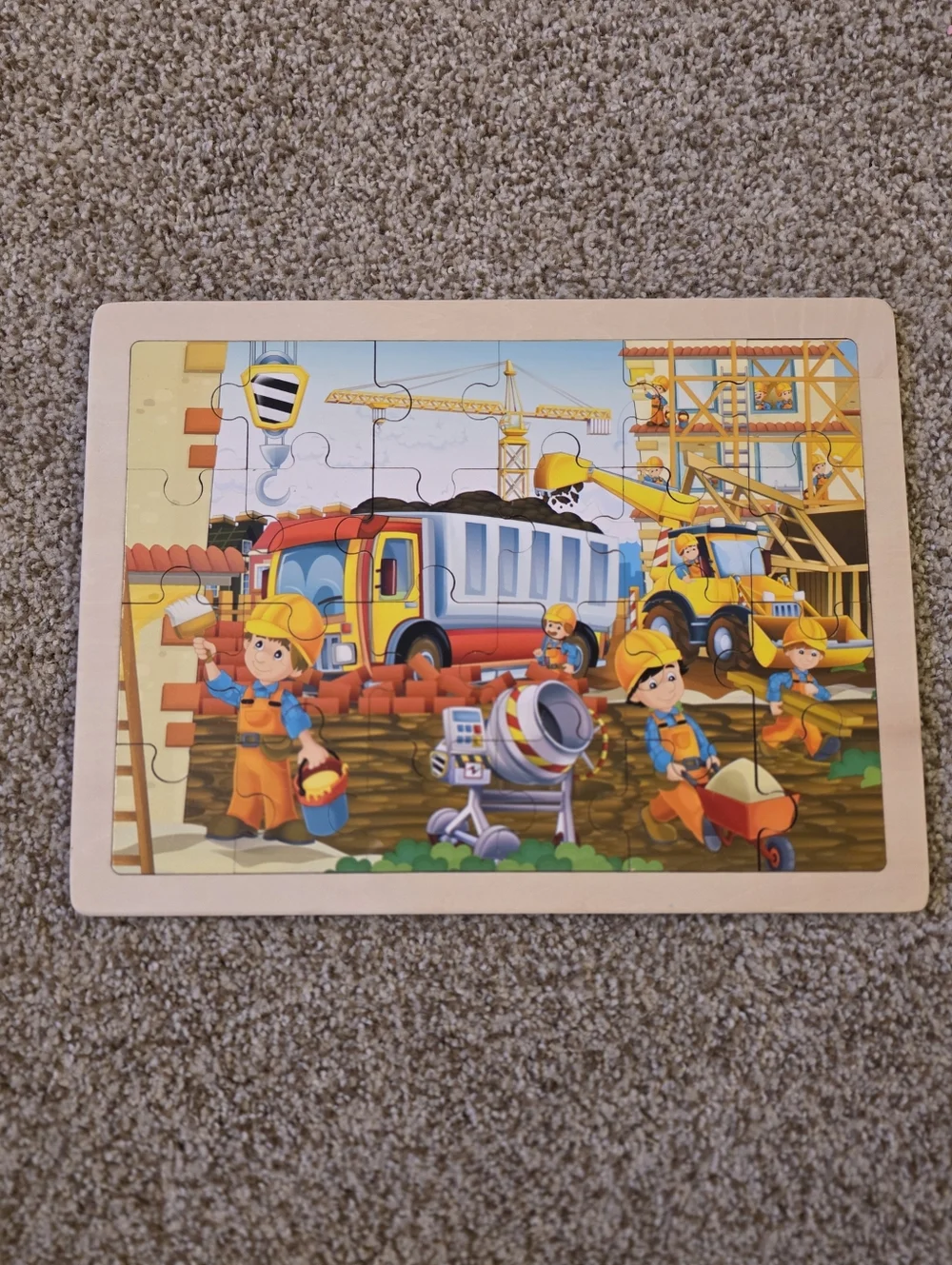 Melissa & Doug 4 Construction 12 Piece & 2 Construction 24 Piece Wooden Puzzles